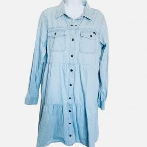 Evy's Tree Light Blue Button-Up Shirt